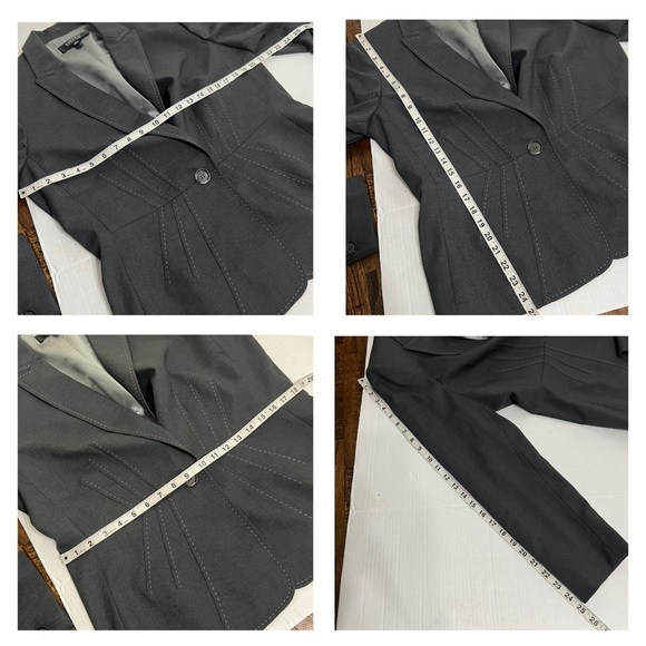 Kasper NWT 2 piece suit Blazer and Pant charcoal gray sz 14 Regal Beauty Rtl 240 - Picture 12 of 13